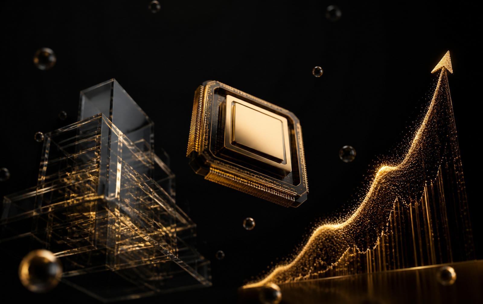 Obiecte 3D reprezentând inteligență, imobiliare și creștere